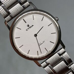 CYMA Louis XV 347 Quartz Watch SWISS MADE Men's 33mm - Working!